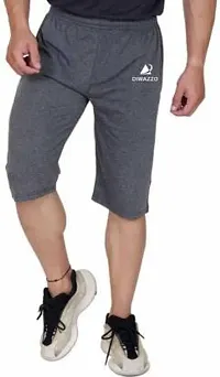 Diwazzo Solid Men Three Fourths Shorts.-thumb1