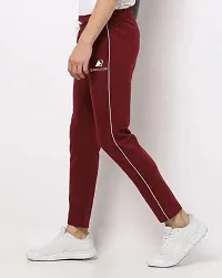 DIWAZZO Latest Mens Solid Track Pants Pack of 2 Maroon&SILVER-PCK2-XL-thumb1