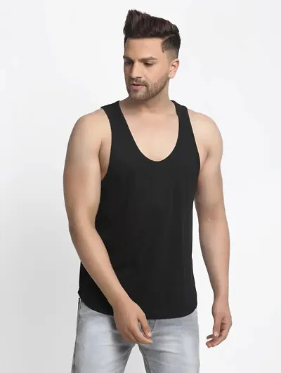 Friskers Men's Solid Gym Tank Top Innerwear Vest