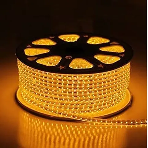 Prabham Warm White LED Strip Light Rise Light Rope Light Water Proof Ceiling Light Flexible for Outdoor Use Decorative led Strip Light with Adapter. Color Warm White 5 Meter)