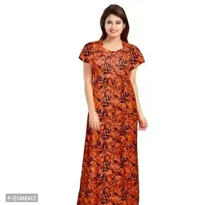 Elegant Cotton Printed Nighty For Women