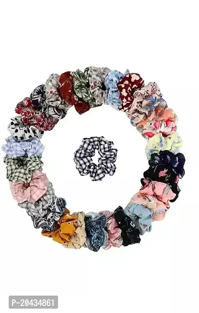 Stylish Multicoloured Fabric Rubber Bands For Women