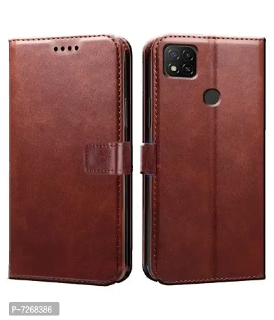 OPPO A15 FLIP COVER BROWN