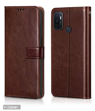 OPPO A53 4G FLIP COVER BROWN-thumb0