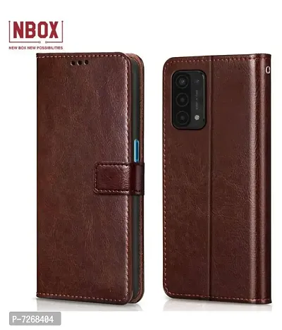 OPPO A74 FLIP COVER BROWN