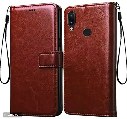 MI REDMI NOTE 7 FLIP COVER BROWN