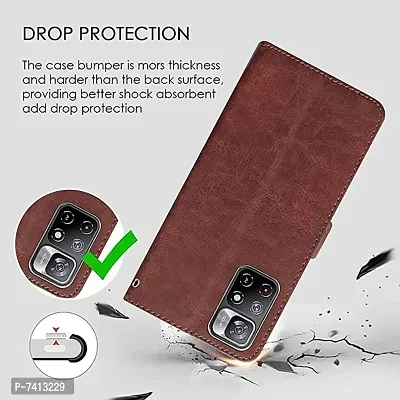 MI REDMI NOTE 11T 5G FLIP COVER BROWN-thumb0