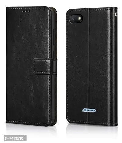 MI REDMI 6A FLIP COVER BLACK-thumb0