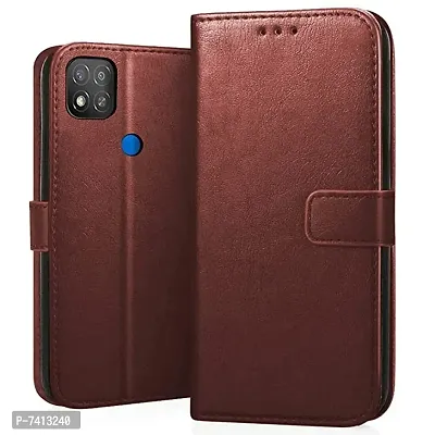 MI REDMI 9 ACTIV FLIP COVER BROWN-thumb0