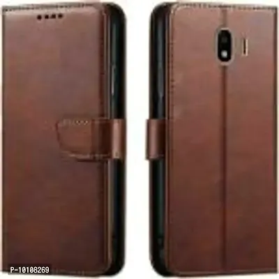 Gunvar India Premium Leather Flip Cover Compatible Model Samsung Galaxy J4-thumb0