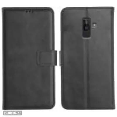 Gunvar India Premium Leather Flip Cover Compatible Model Samsung Galaxy J8/A6