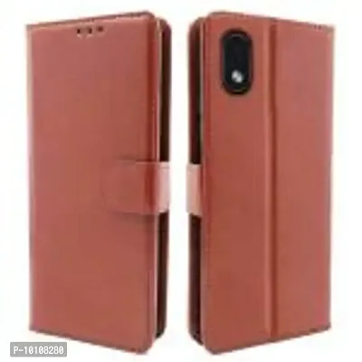 Gunvar India Premium Leather Flip Cover Compatible Model Samsung Galaxy M01 Core