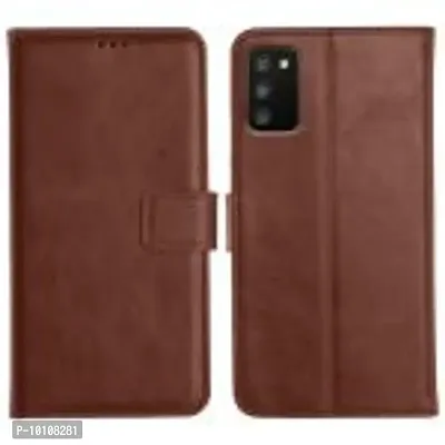 Gunvar India Premium Leather Flip Cover Compatible Model Samsung Galaxy A02s/M02s/F02s