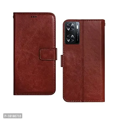Gunvar India Premium Leather Flip Cover Oppo A57 2022-thumb0