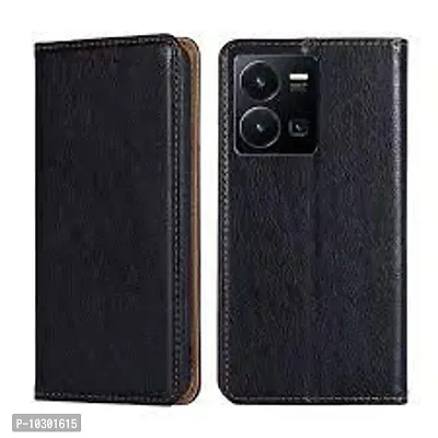 Gunvar Premium Leather Flip Cover Vivo Y35 2022