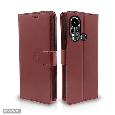 Infinix Hot 11 Hot 11s Brown Flip Cover-thumb0