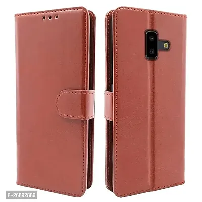 Samsung Galaxy J4 Plus J6 Plus Brown Flip Cover-thumb0