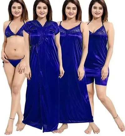 Buy Divine paridhaan Satin Honeymoon wear Women Nighty Set