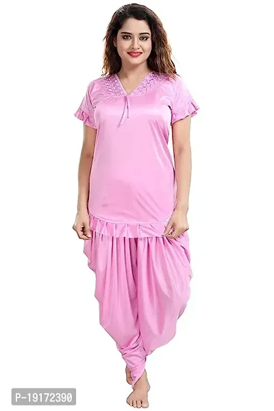 Women dhoti top nightsuit ( Pink)-thumb0
