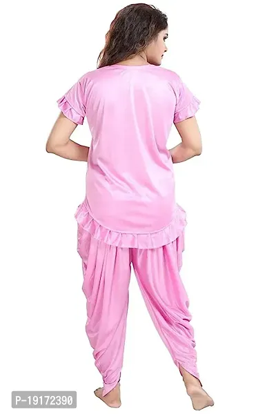Women dhoti top nightsuit ( Pink)-thumb4