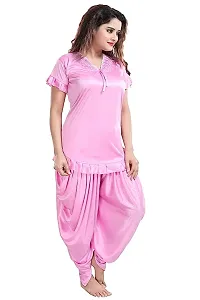 Women dhoti top nightsuit ( Pink)-thumb1