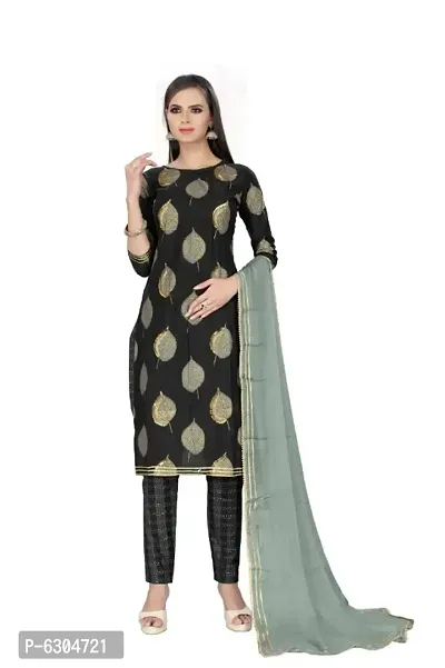 Stylish Modal Silk Handwork With Embroidery On Print Dress Material With Dupatta Set For Women-thumb0