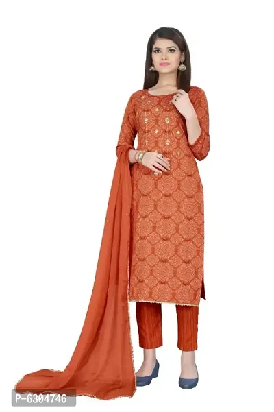 Stylish Modal Silk Handwork With Embroidery On Print Dress Material With Dupatta Set For Women