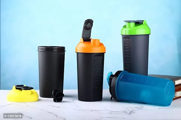 Gym Shaker Bottle with Mesh for Mixing | Protein Shaker | Sipper Bottle | 700 ml |Leak Proof | BPA Free | Multicolor | For Men  Women ( Pack Of 1 )-thumb0
