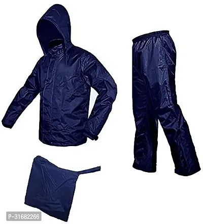 Protective Waterproof Polyester Rain Suit with Carrying Pouch-thumb0