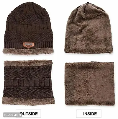 Jim-Dandy woven beanie cap set for unisex-thumb2