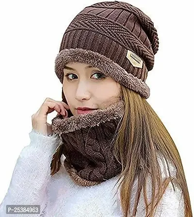 Jim-Dandy woven beanie cap set for unisex