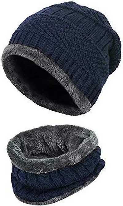 Jim-Dandy woven beanie cap set for unisex