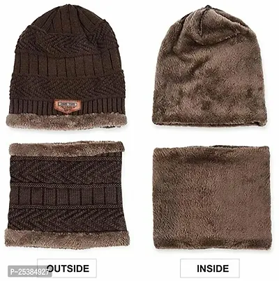 Jim-Dandy woven beanie cap set for unisex-thumb3