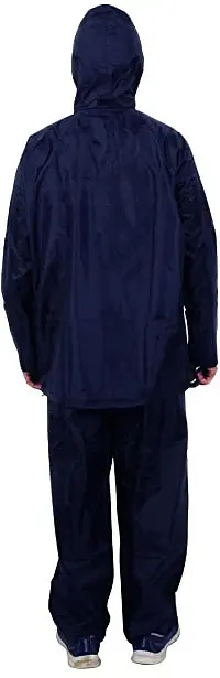 Protective Waterproof Polyester Rain Suit with Carrying Pouch-thumb1