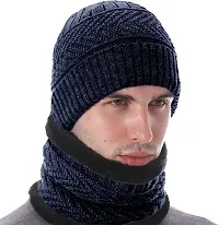 Jim-Dandy woven beanie cap set for unisex-thumb1