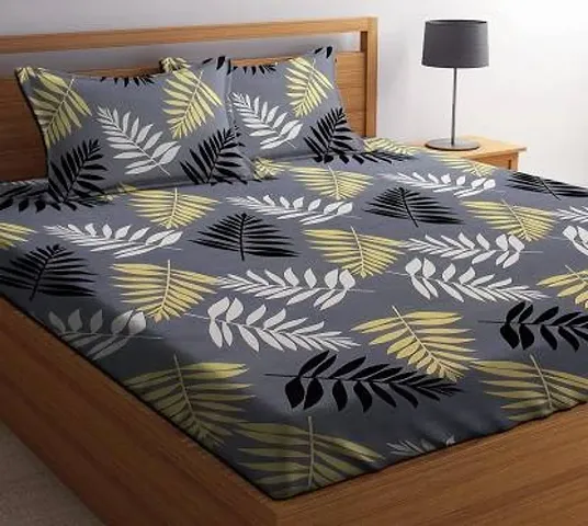 Glace Cotton Printed Double Bedsheets with 2 Pillow Covers