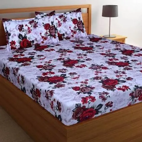 Multicoloured Double Bedsheets with Pillow Covers