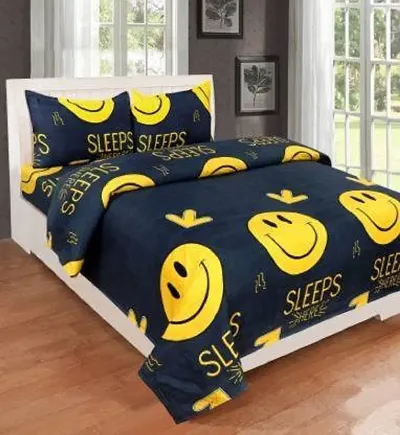 Printed Double Bedsheet with 2 Pillow Cover