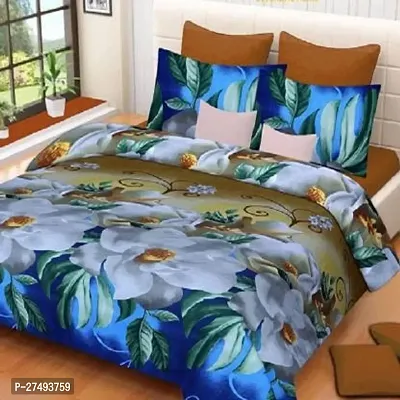 Stylish Polycotton Double Bedsheet with Two Pillow Covers