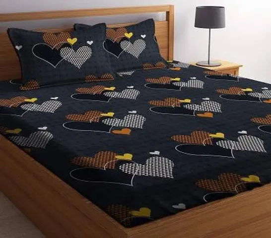 Printed Double Bedsheet with 2 Pillow Cover