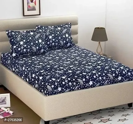 Stylish Polycotton Double Bedsheet with Two Pillow Covers-thumb0