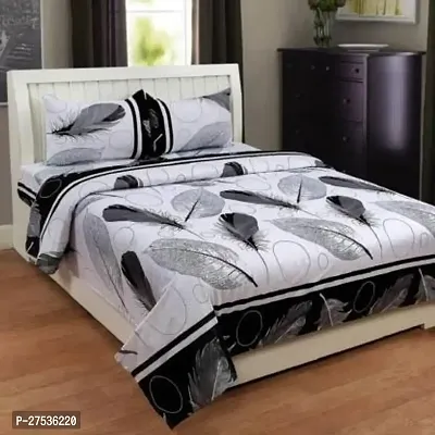 Stylish Double Bedsheet with Two Pillow Covers-thumb0