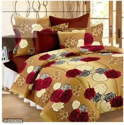 Stylish Double Bedsheet with Two Pillow Covers-thumb0