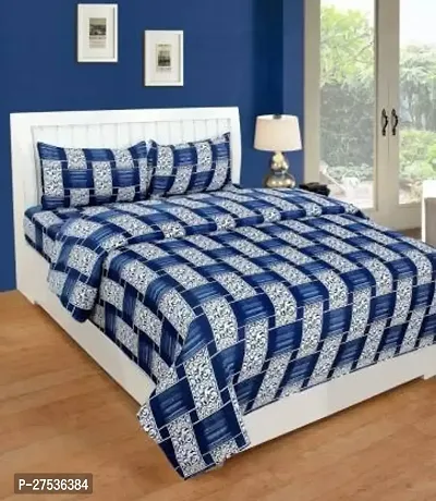 Stylish Double Bedsheet with Two Pillow Covers-thumb0