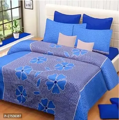 Stylish Double Bedsheet with Two Pillow Covers-thumb0