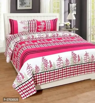 Stylish Double Bedsheet with Two Pillow Covers