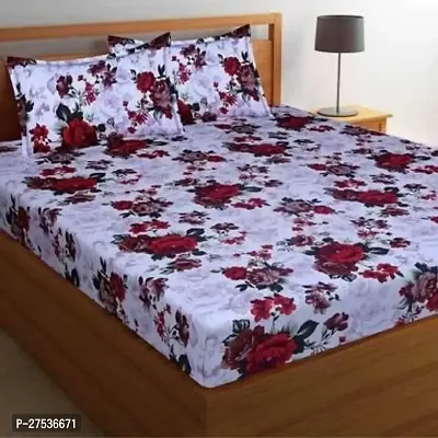 Stylish Double Bedsheet with Two Pillow Covers-thumb0