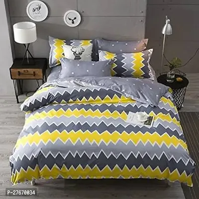 Stylish Polyester Double Bedsheet with Two Pillow Covers-thumb0