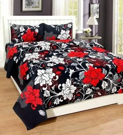 Printed Cotton Blend Double Bedsheet