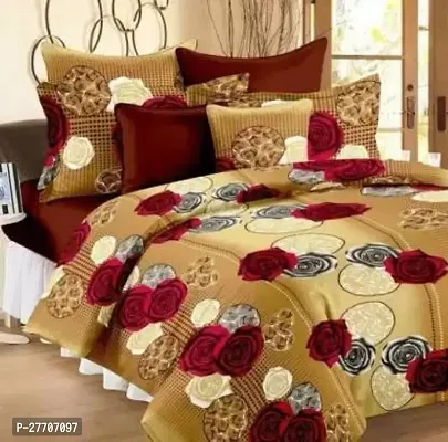 Stylish Polycotton Double Bedsheet with Two Pillow Covers-thumb0